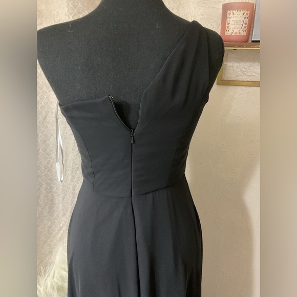BELLA BRIDES MAIDS Chic Black One-Shoulder Evening Gown - Picture 14 of 15